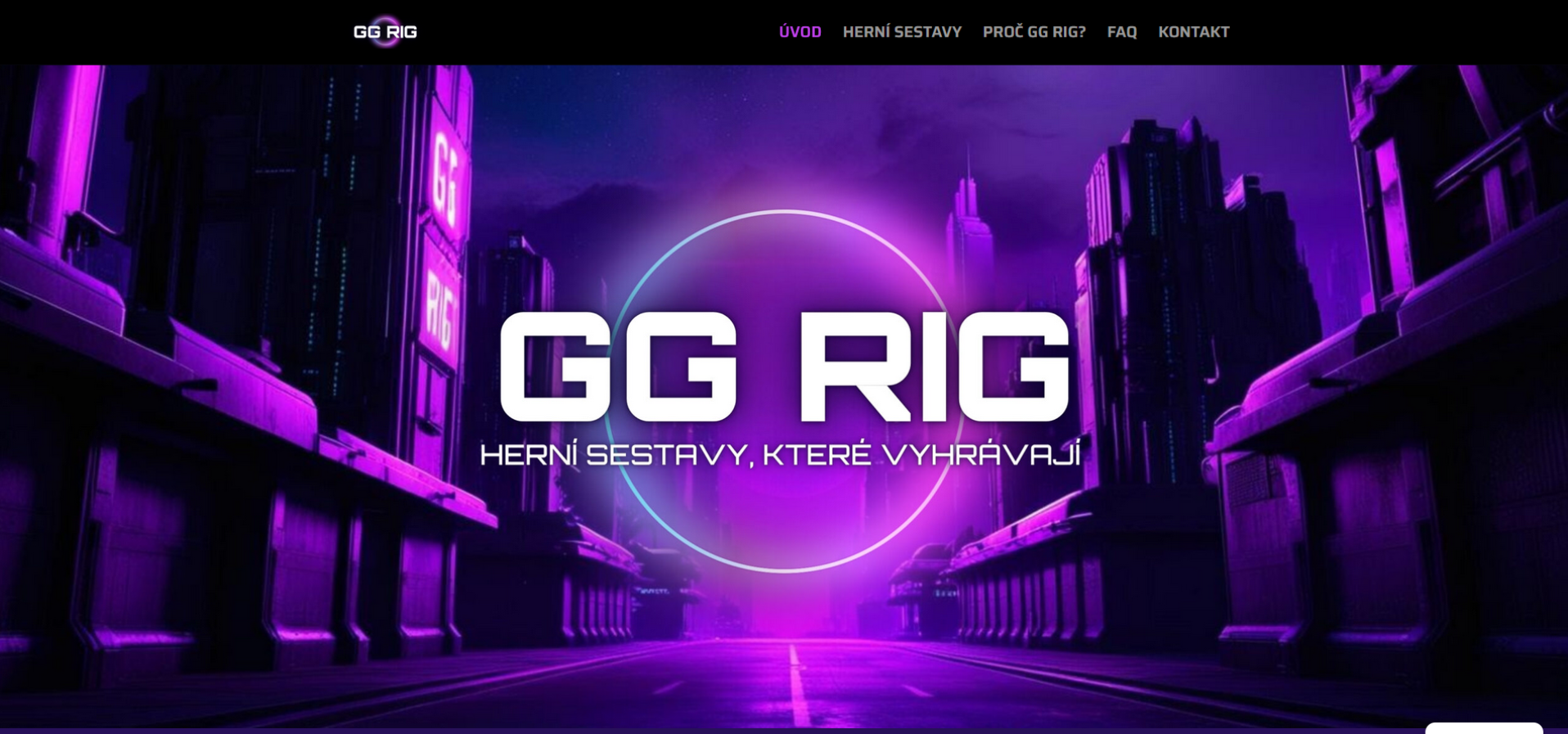 Ukázka tvorby webu GG Rig – vyhotovení od Vědomě online Veronika Lančaričová.