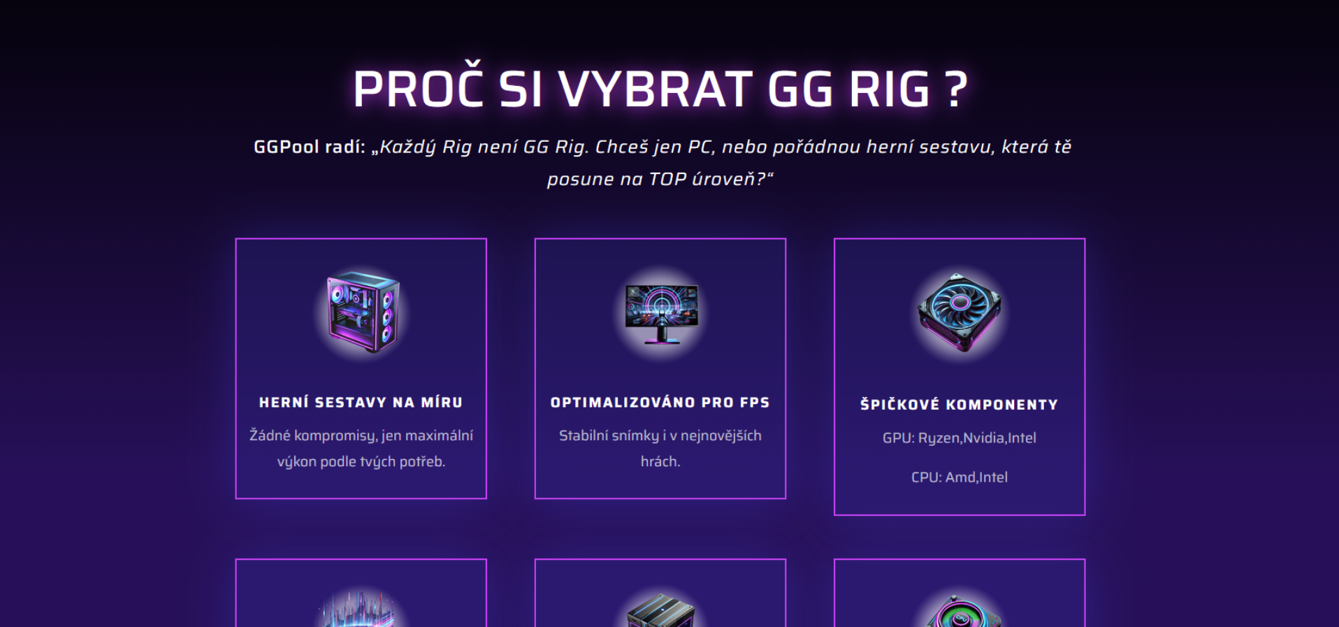 Ukázka tvorby webu GG Rig – vyhotovení od Vědomě online Veronika Lančaričová.