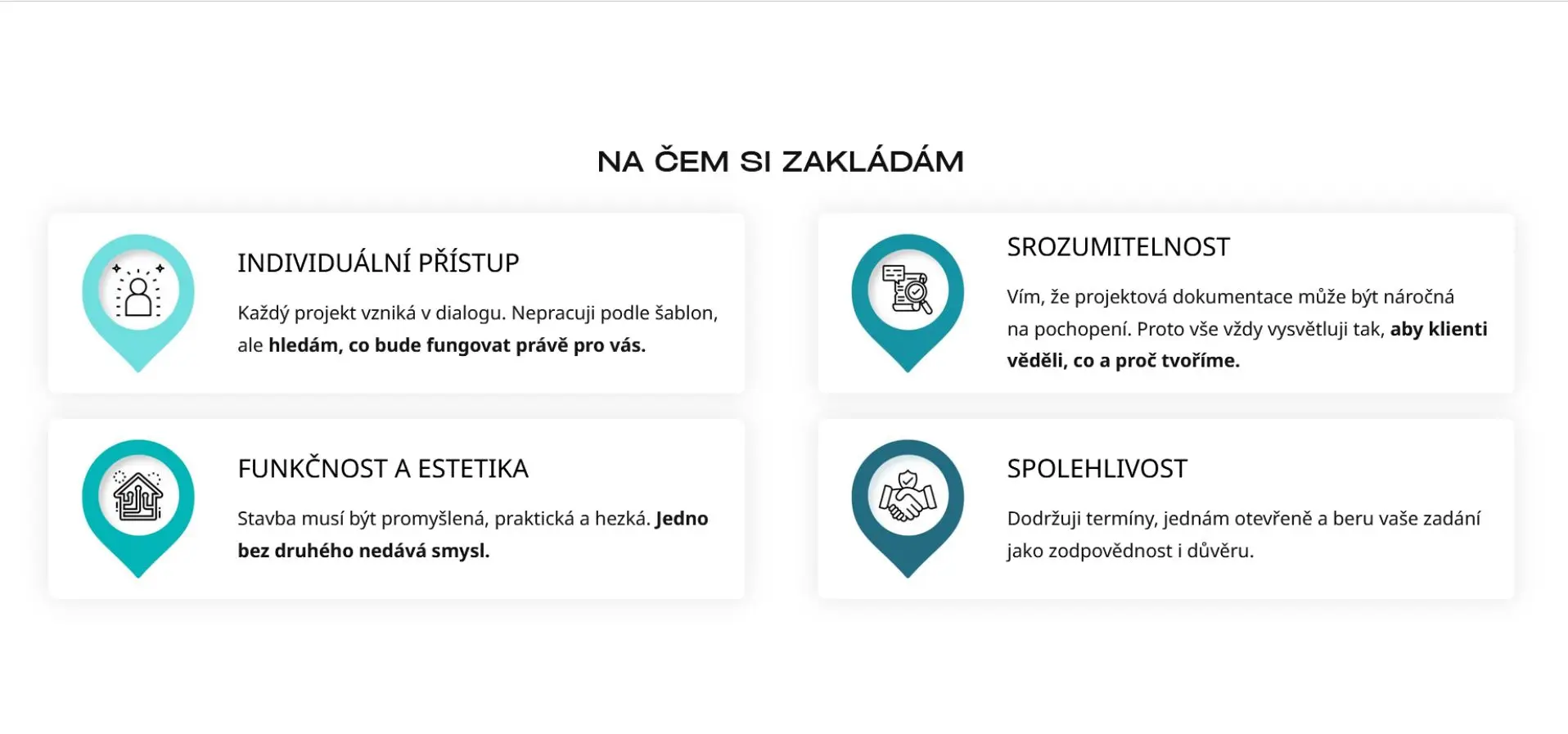 Ukázka tvorby webu pro&nbsp;projektanta rodinných domů Jiřího Bednáře