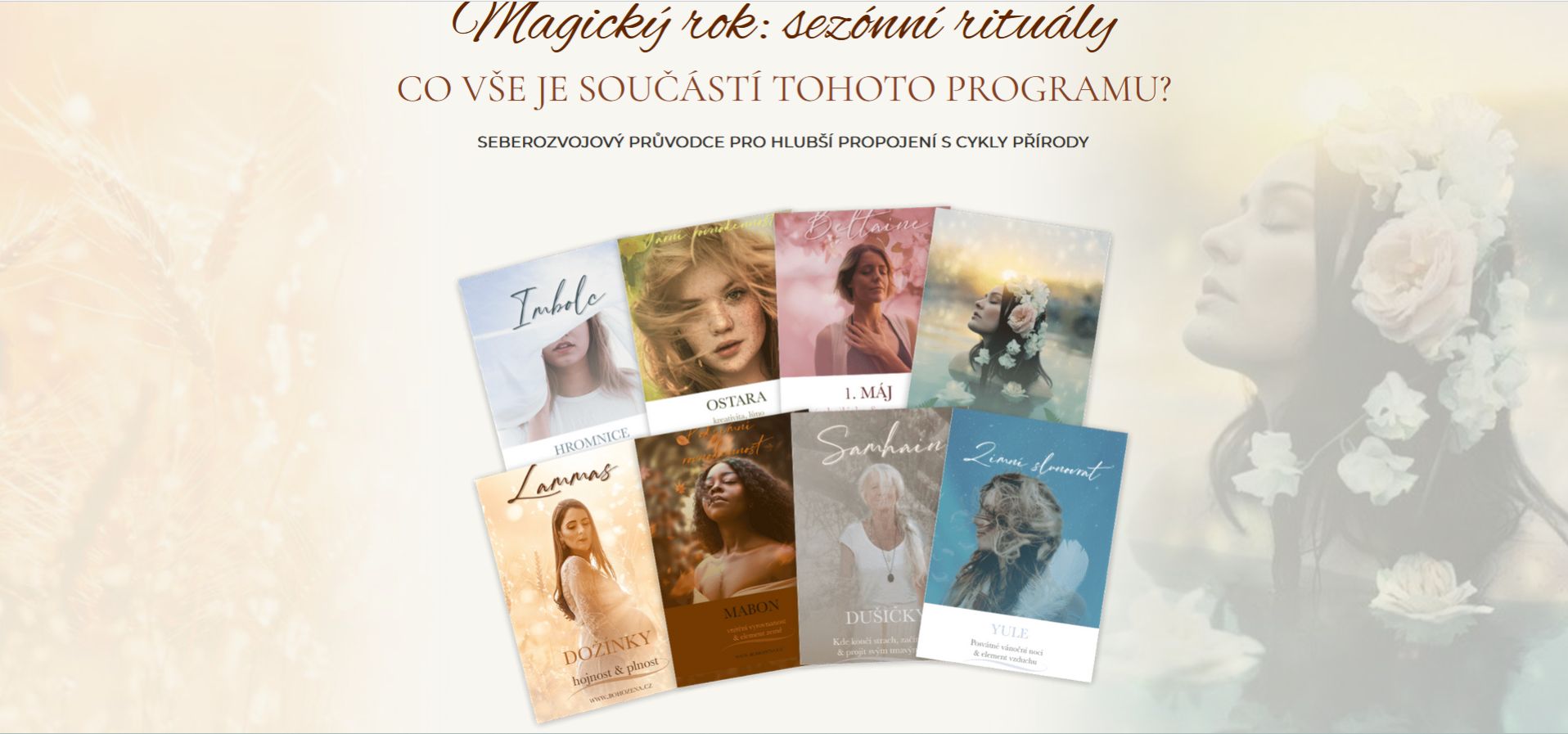 Ukázka tvorby webu Rituály pro&nbsp;ženy – vědomý webdesign pro&nbsp;ženský projekt