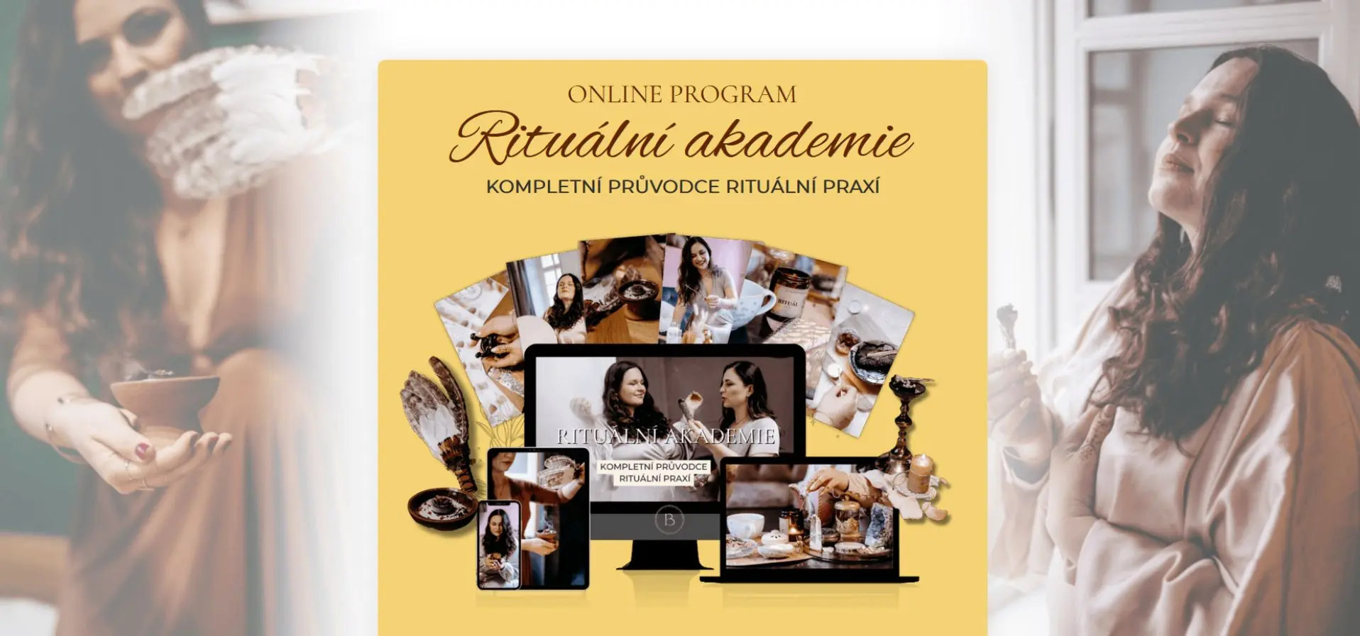 Ukázka tvorby webu Rituály pro&nbsp;ženy – vědomý webdesign pro&nbsp;ženský projekt